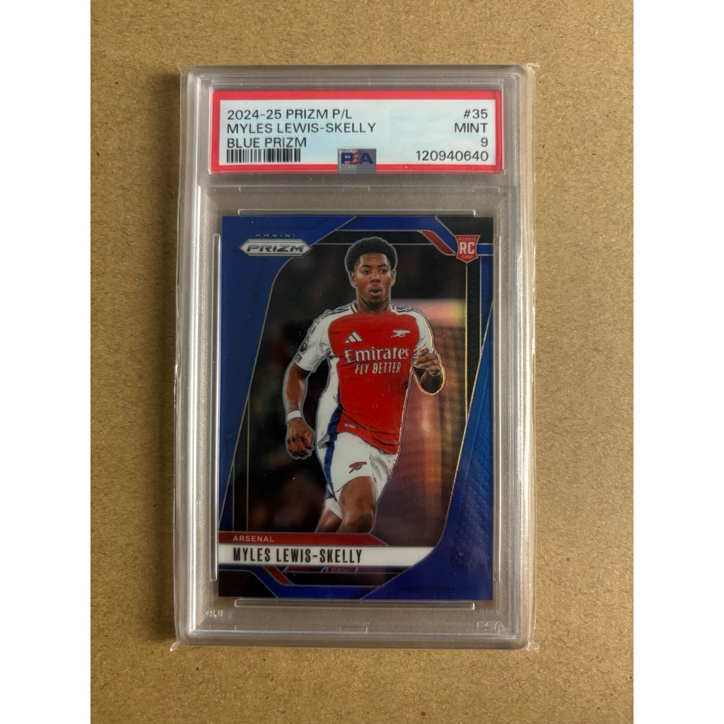 2024-25 Panini Prizm Myles Lewis Skelly 121/299 Blue Psa 9 - Arsenal - Fotball Trading Card - AshCol