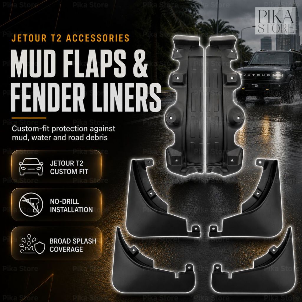 JETOUR T2 ล้อ Mudguards ด้านหน้าด้านหลัง Splash Guards Mud Flaps Fender Liners Jetour T2 อุปกรณ์เสริ