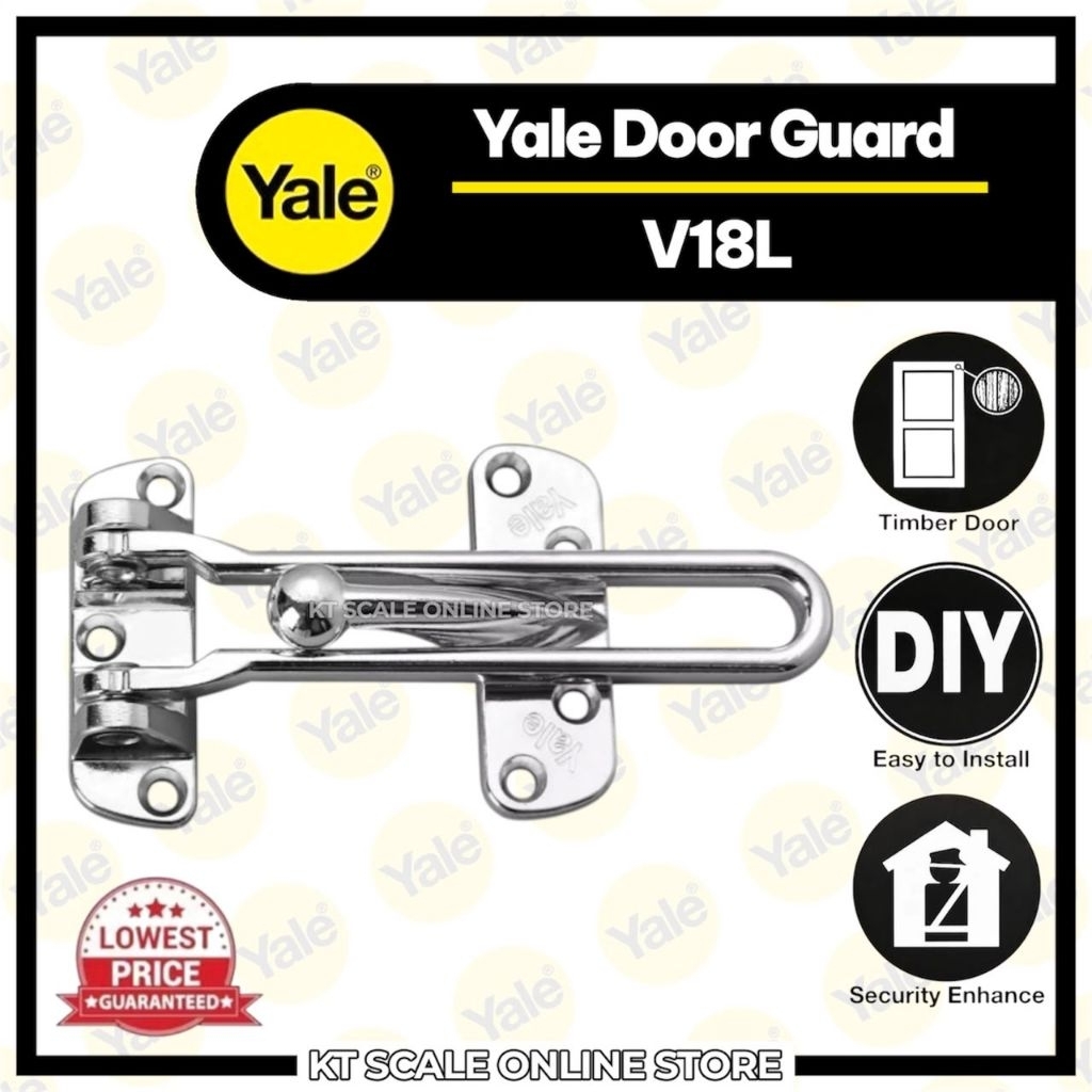 อุปกรณ์เสริมประตู YALE GUARD V18L USD26D SATIN NICKELOUR EASY TO INSTALL