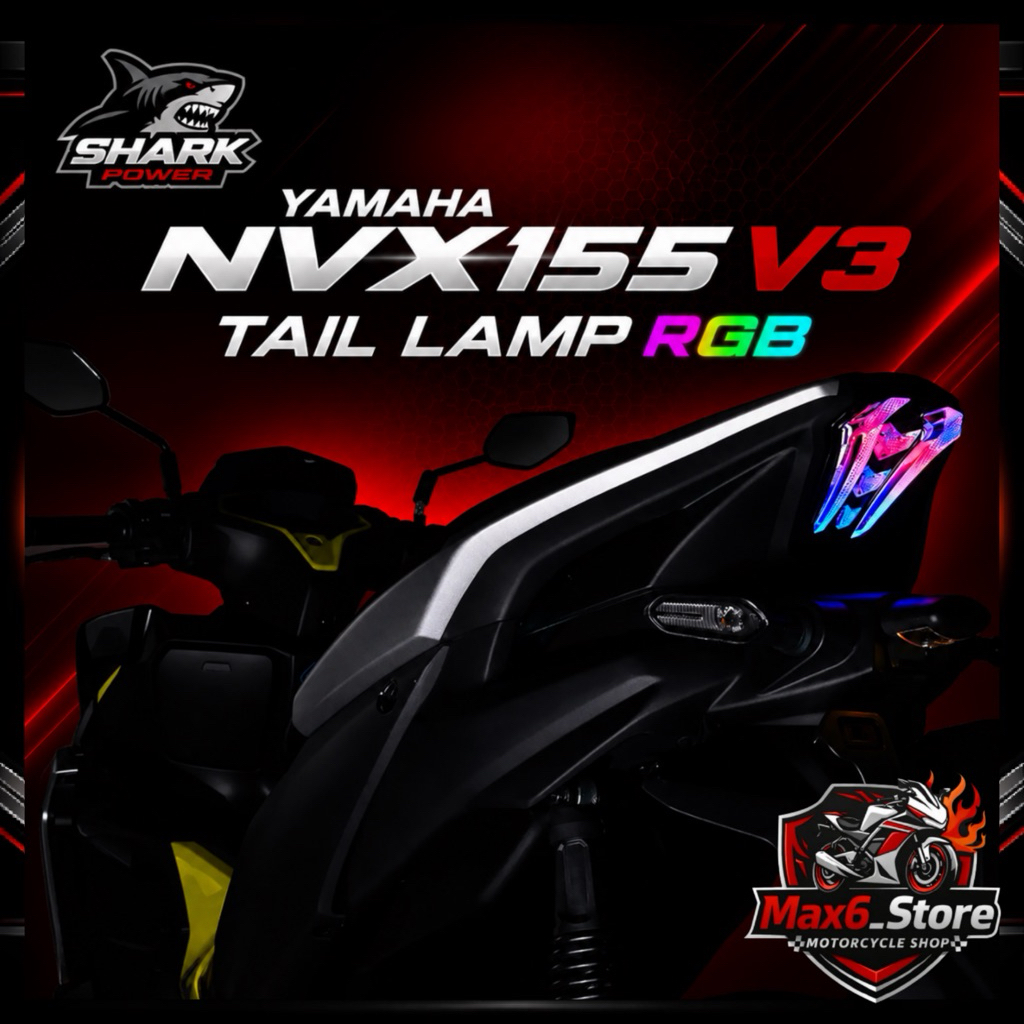 NVX155 V3 ABS / NVX155 V3 SP LAMPU BUTTERFLY RGB TAIL LAMP LED NVX V3 BREK LAMPU BELAKANG RAMA เบรคแ