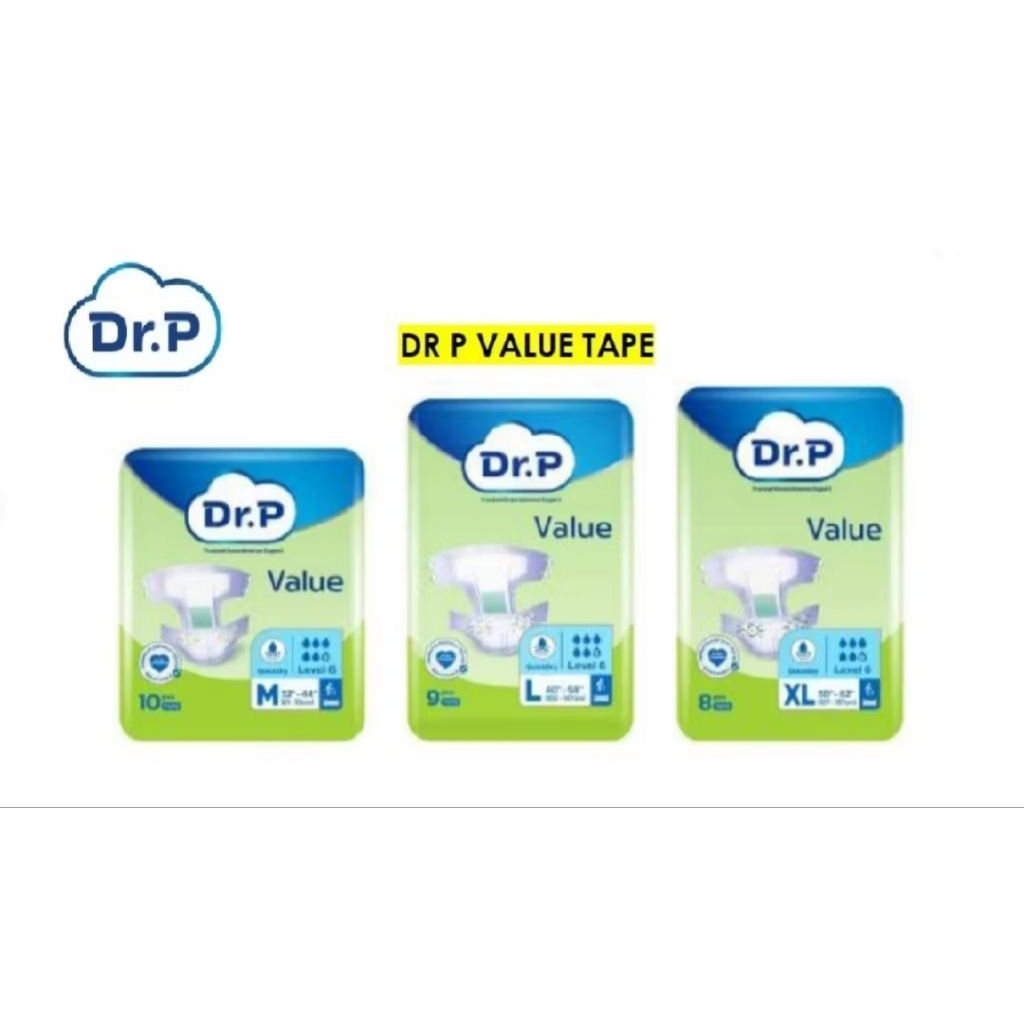 ดร. P VALUE LEVEL 6 TAPE M/L/XL แห้งเร็ว