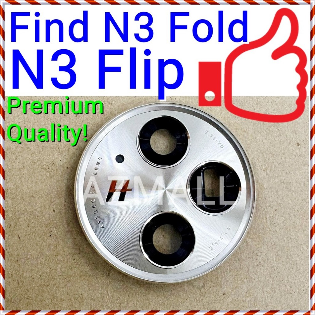 (เปลี่ยนกระจกแตก) ใหม่กรอบฝาครอบเลนส์กล้องด้านหลังสําหรับ Oppo Find N3 พับ / Flip /CPH2499 CPH2519 เ