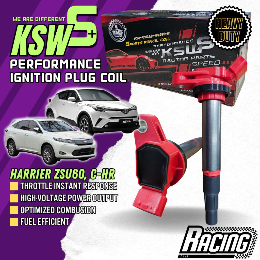KSW Performance Racing คอยล์จุดระเบิดปลั๊ก Harrier zsu60 zsu65 Chr zgx11 ict-02258-k
