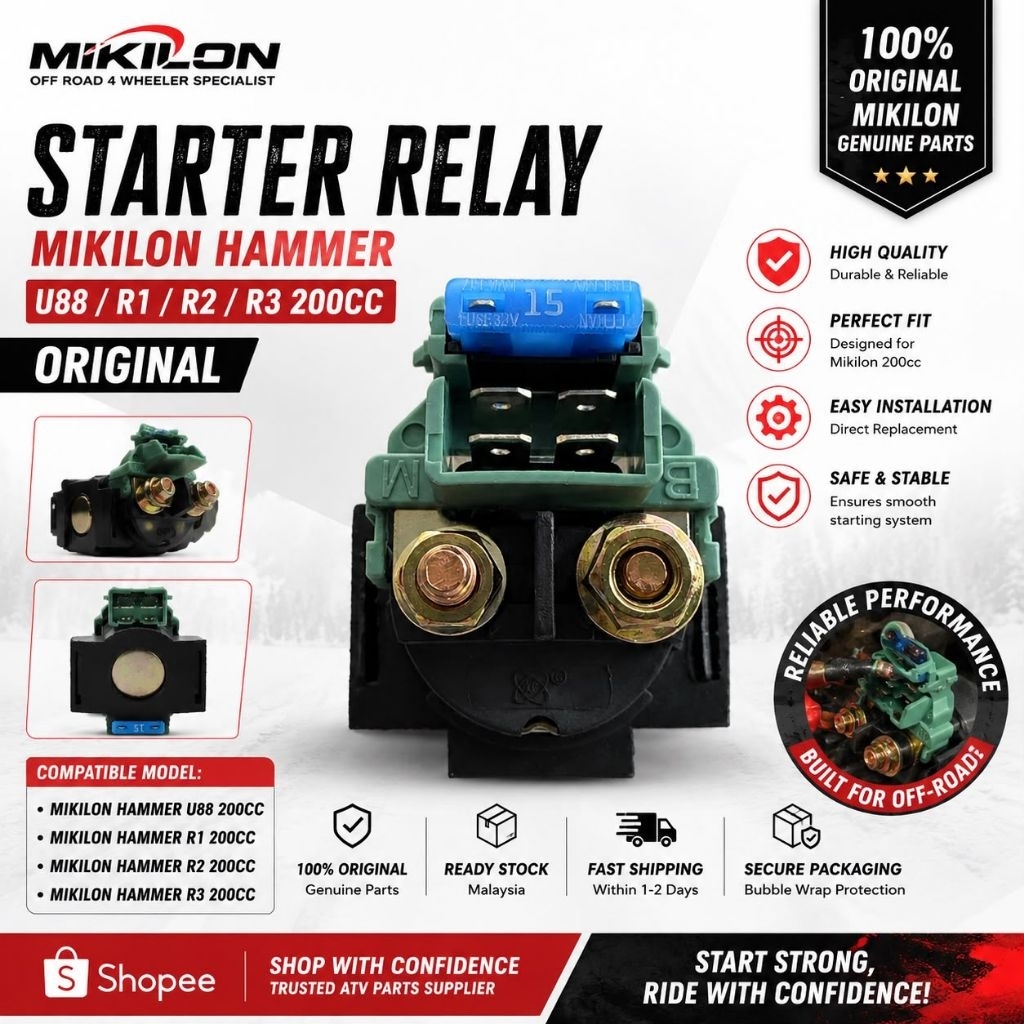 รีเลย์สตาร์ท Mikilon Hammer U88 / R1 / R2 / R3 200cc