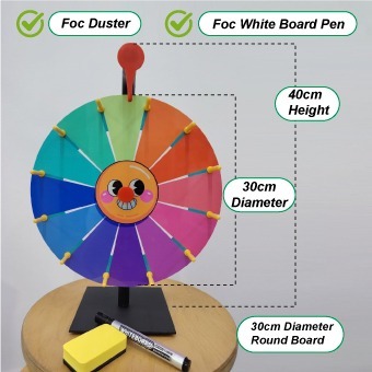 Fortune Wheel Lucky Draw Stand Spin & Win Lottery Wheel รูเล็ตสปินเนอร์พร้อมจุก