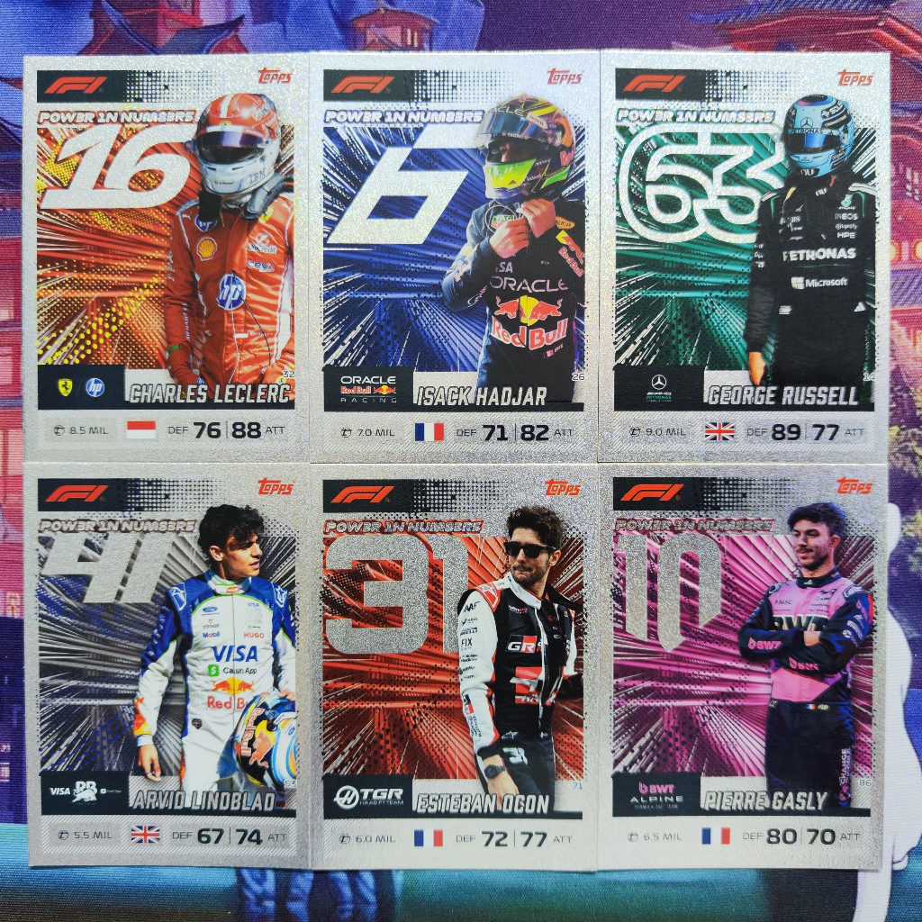 พลังในตัวเลข Topps Turbo Attax 2026 F1 ฟอยล์โฮโลแกรม