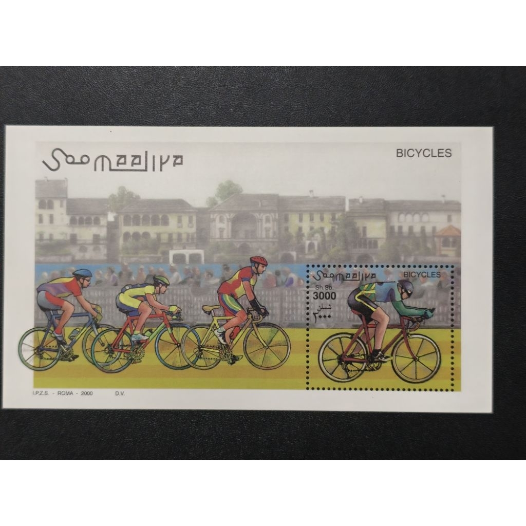 MS35A Somalia ปี 2000 แสตมป์กีฬาจักรยาน MS 1v mint