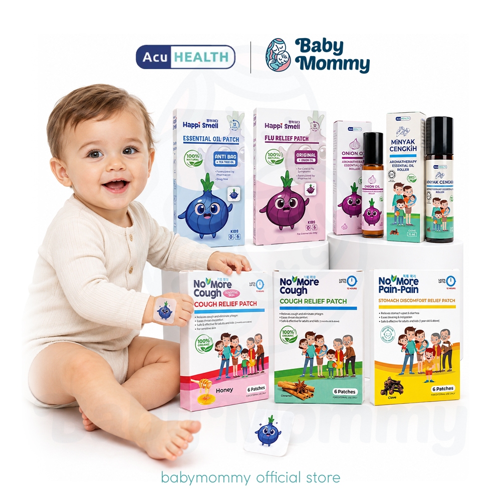 เบบี้มัมมี👶แผ่นแปะบรรเทาอาการไอ Baby No More Cough Viral Kids Cough Releif Minyak Cengik Onion Oil Ulcer Patch Batuk
