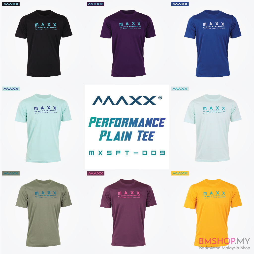 MAXX Shirt Performance เสื้อยืดธรรมดา MXSPT-009 ไซส์ผู้ใหญ่ (8 สี)