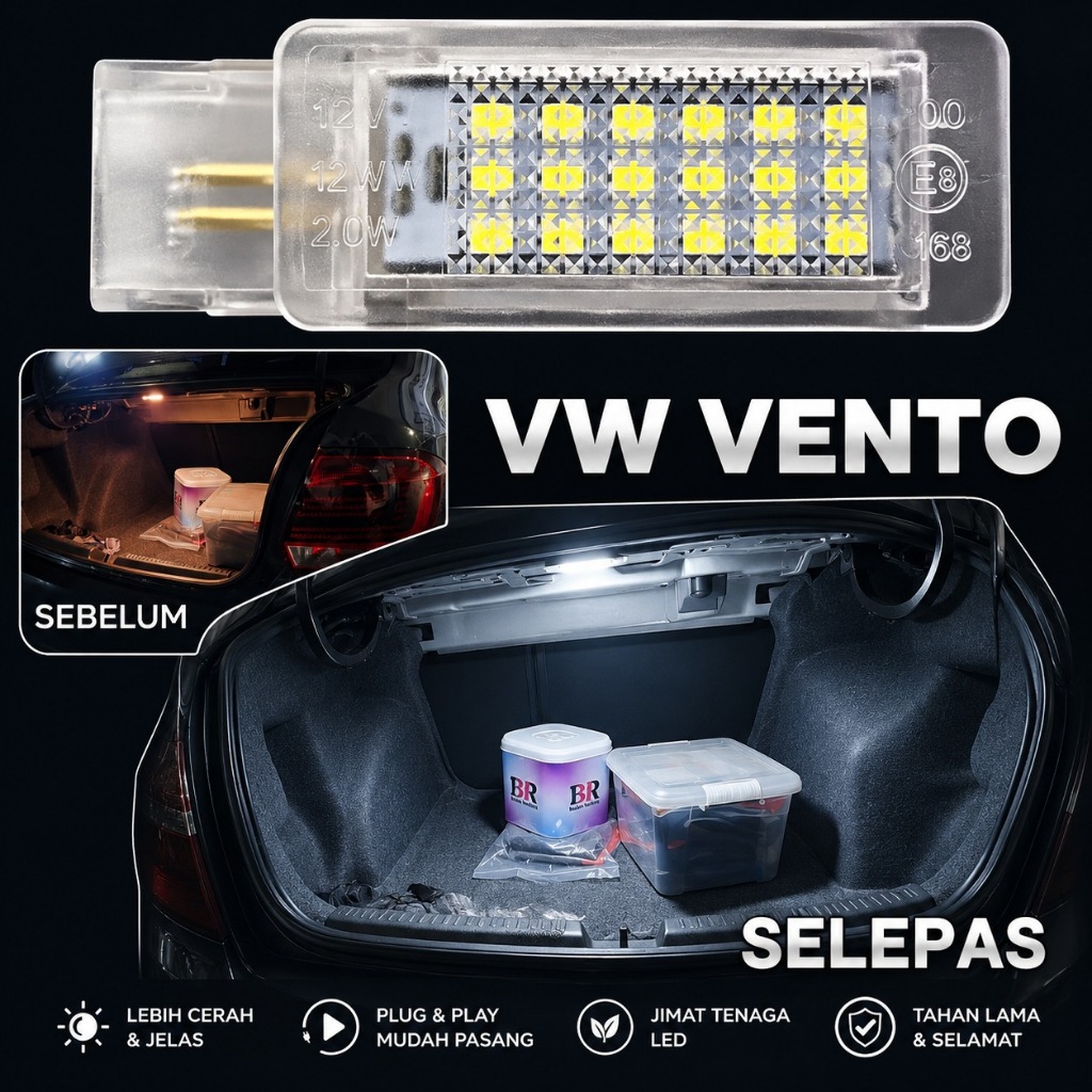 VW Vento LED Trunk Light ด้านหลัง Bonnet Plug & Play