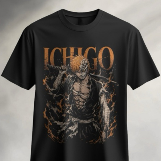 Baju Ichigo Bleach ผ้าฝ้าย 100% Unisex