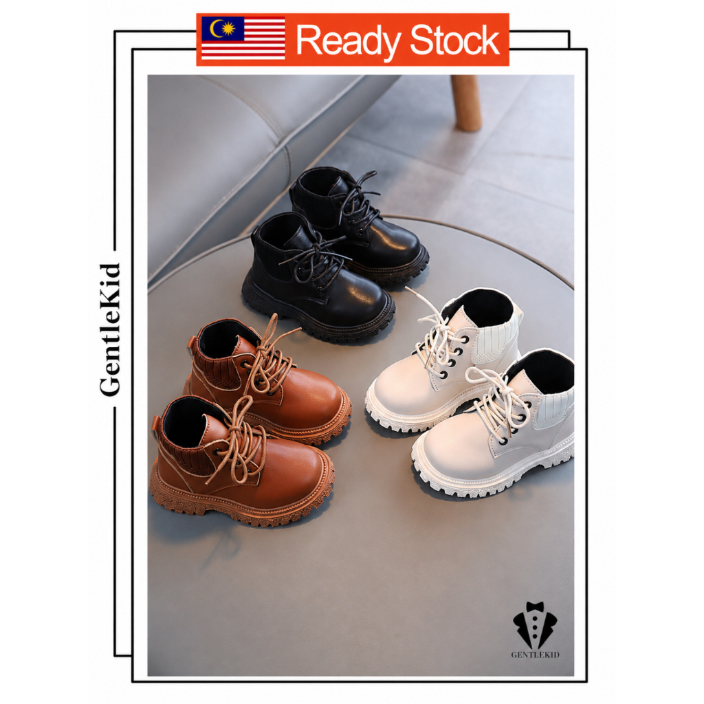 GentleKid Kids Martin Boots Boys Official Boots School Boots Kanak-Kanak