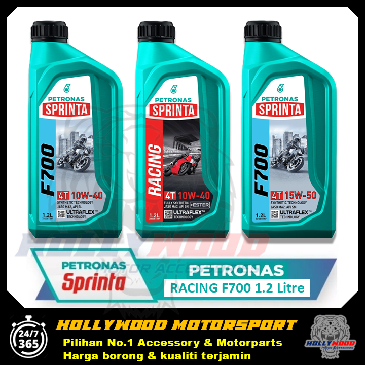 PETRONAS SPRINTA RACING 10W40 1.2L FULLY SYNTHETIC F700 1.2L 15W50 10W40 SEMI SYNTHETIC ULTRAFLEX TE