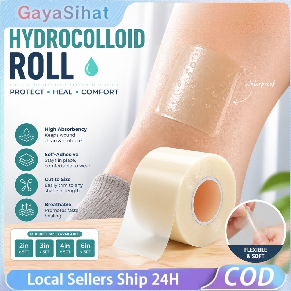 Hydrocolloid Acne Patch Roll กันน้ําที่มองไม่เห็น Pimple Patch DIY Cuttable Patch Jerawat Skin Care 