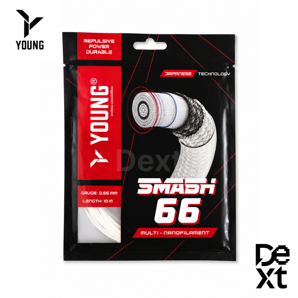 YOUNG Smash 66 สายแบดมินตัน 0.66m Multi Nanofilament High Repulsion Power String