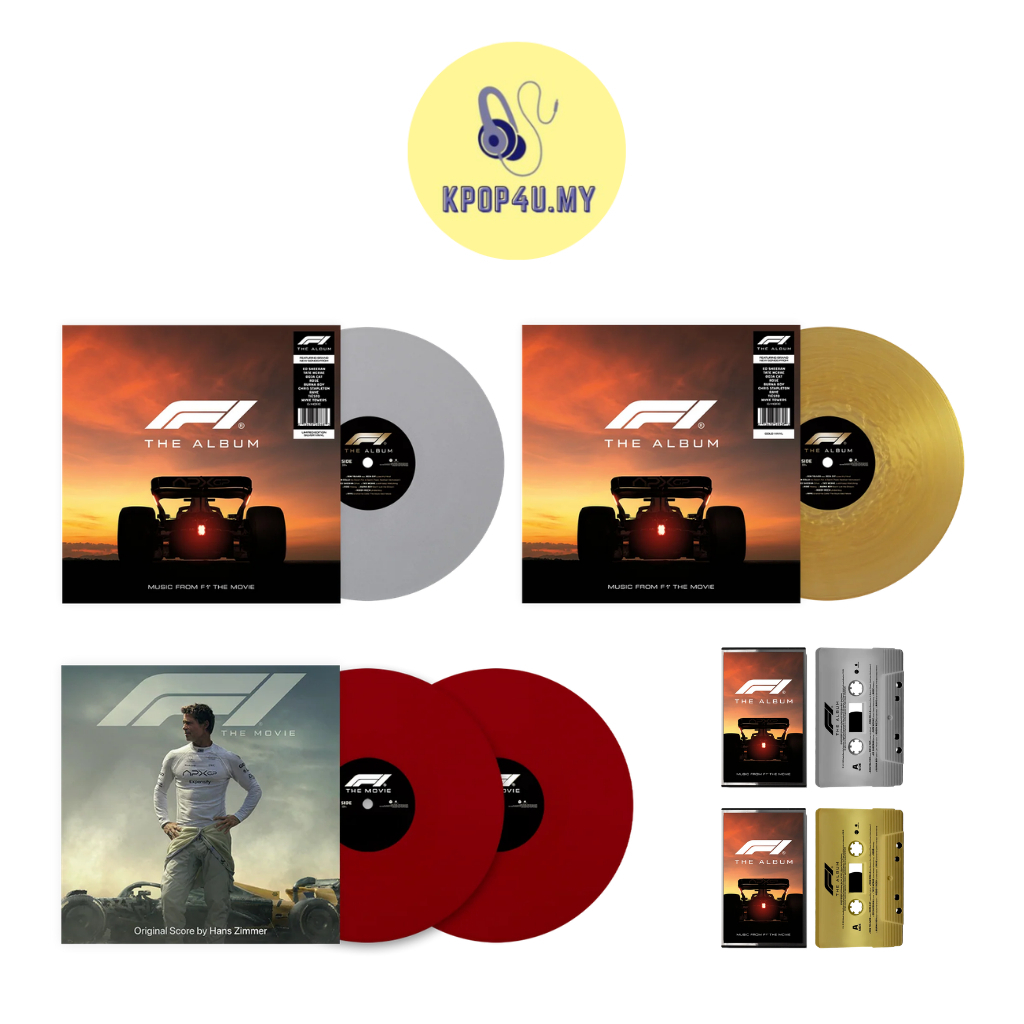 F1 THE VINYL ALBUM LP (MUSIC จาก F1 THE MOVIE) SCORE BY HANS ZIMMER GOLD SILVER CASSETTE CD