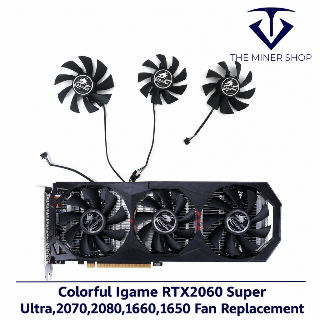 เปลี่ยนพัดลม Igame RTX2060 Super Ultra,2070,2080,1660,1650 สีสันสดใส