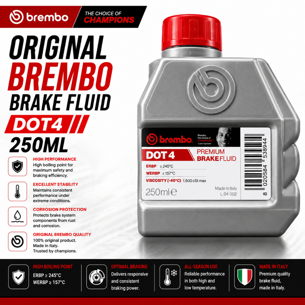 น้ํามันเบรก Dot4 250ML Minyak Brek Universal Xmax MT09 Z900 Y15 Y16 CBR Ninja BMW KTM