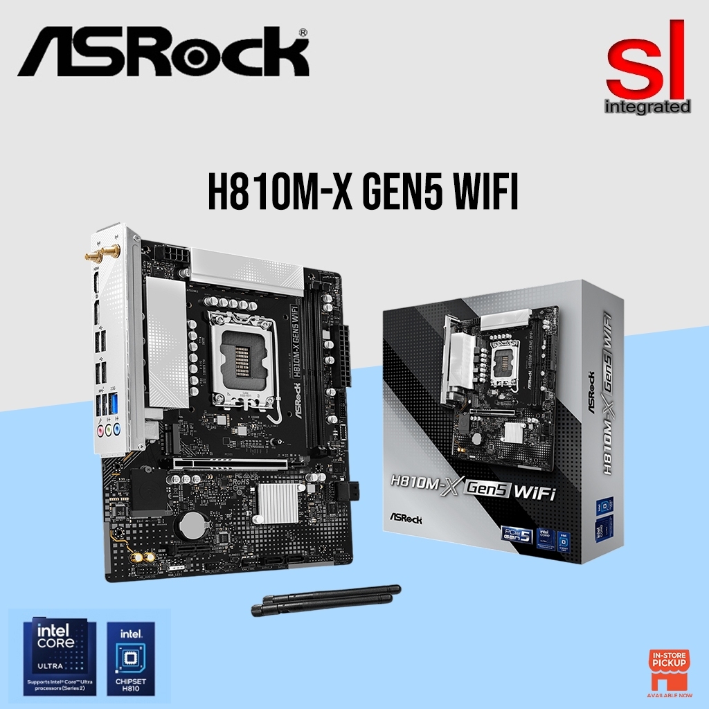 ASRock H810M-X GEN5 WIFI LGA1851 M-ATX เมนบอร์ด