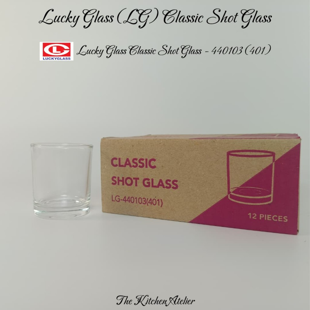 Lucky Glass Classic Shot Glass 77ml (2.7oz) – แก้วใสคริสตัลทนทานสําหรับบ้านและบาร์