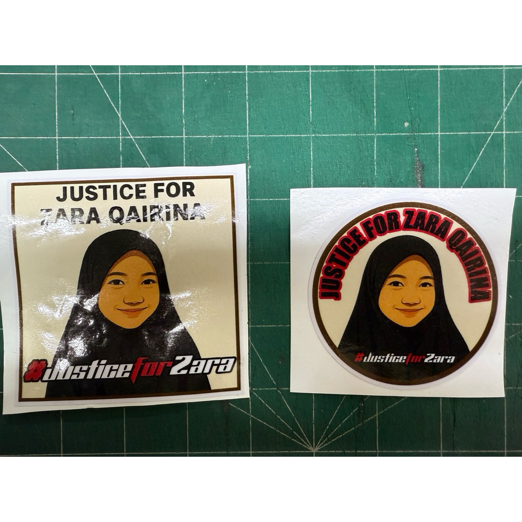 Justice For Zara Qairina Sticker Printing Waterproof Design JusticeForZara Sticker Zara Wina