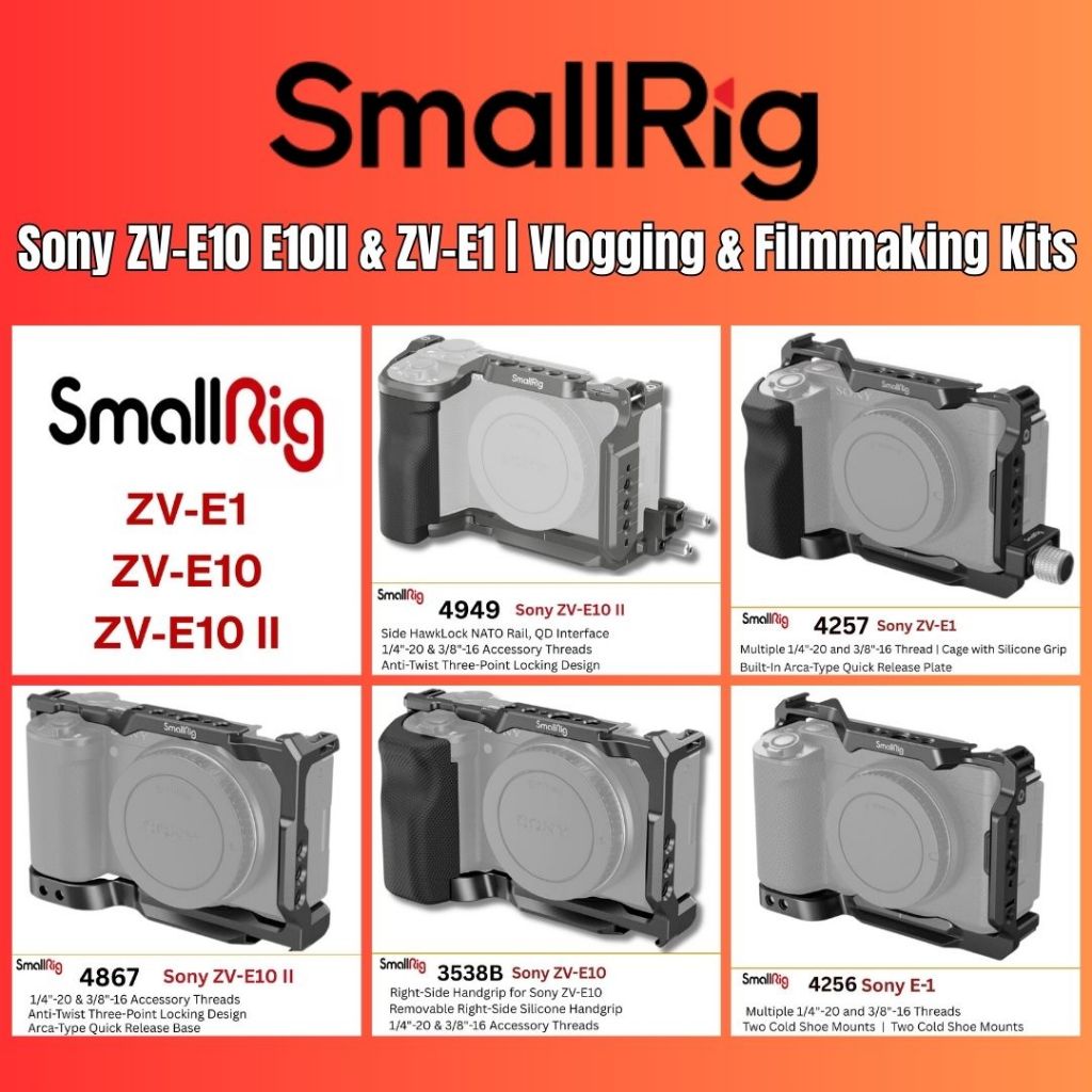 กรง SmallRig สําหรับ Sony ZV-E10 II & ZV-E1 Kit Vlogging & Film