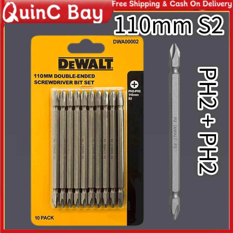 DEWALT 110 มม.เจาะ Bits ชุด Max Fit Phillips 2 SX 2" L S2 PZ1 PZ2 PH2 เครื่องมือเหล็ก Pozi