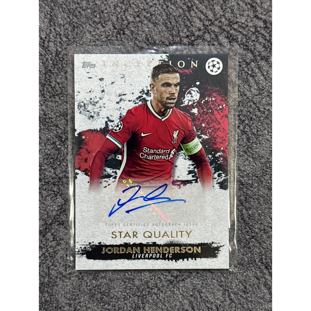 2021 Topps Inception Jordan Henderson Autograph Liverpool FC Auto