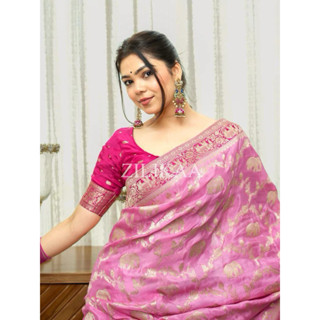 FABRICTYPE: BANARASI SOFT SILK SAREE SAREE LENGTH 5.5 เมตร B…