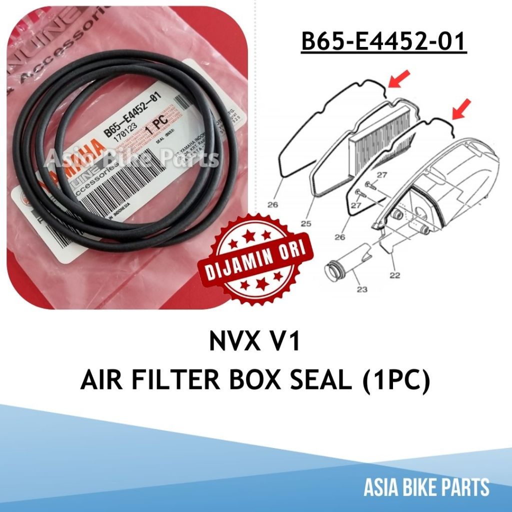 Yamaha NVX V1 กล่องกรองอากาศซีล / Getah O-Ring Kotak Angin - B65-E4452-01