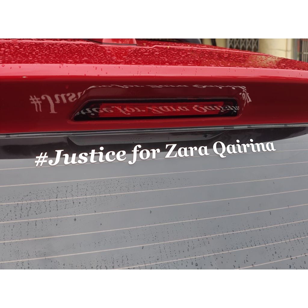 สติ๊กเกอร์ตัดความยุติธรรมสําหรับ Zara Qairina