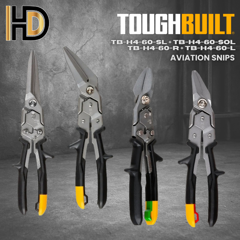 TOUGHBUILT Super Duty Aviation Snips Cutter / 4 ตัวเลือก / TOUGHBUILT Heavy Duty Aviation Snips / TB