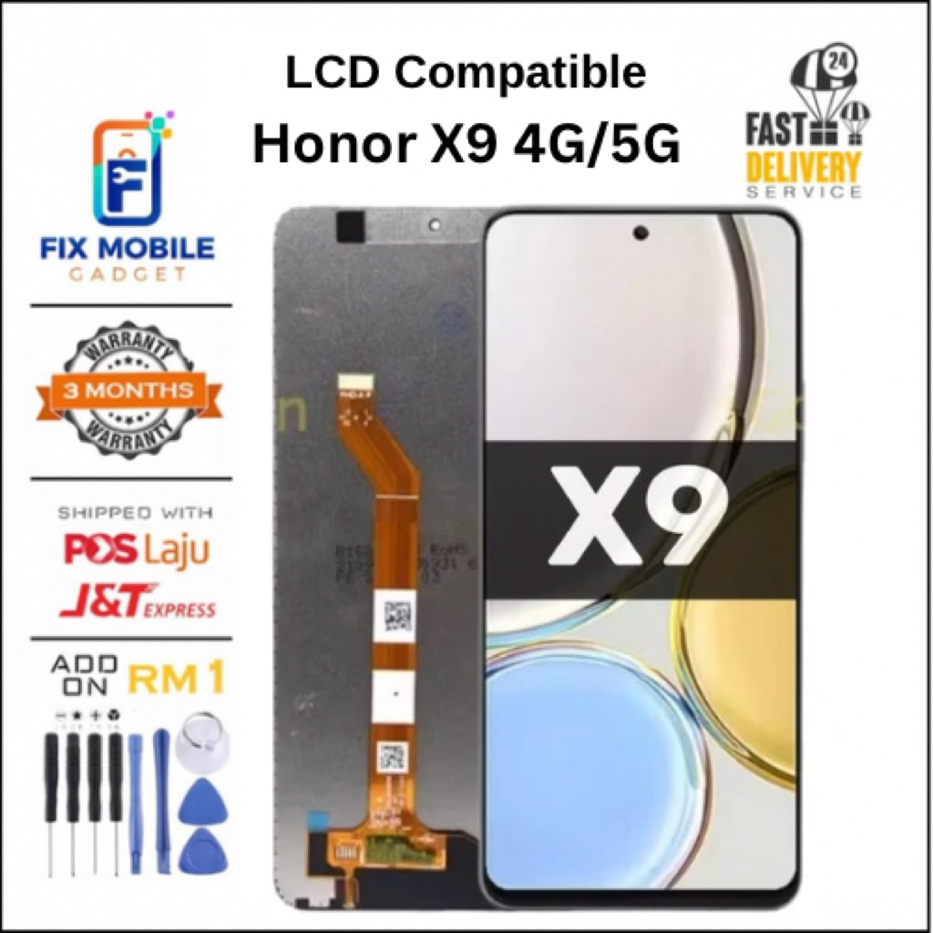 LCD เข้ากันได้กับ Honor X9 4G 5G หน้าจอสัมผัส LCD เกรดคุณภาพสูง [ Fix Mobile Gadget ]