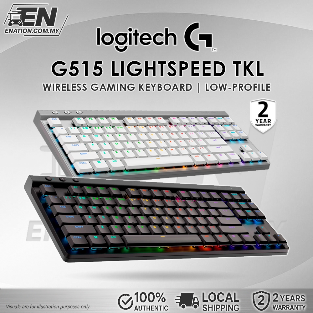 Logitech G515 Lightspeed Bluetooth Wireless TKL Low Profile Gaming Keyboard | สวิตช์ GL-Tactile