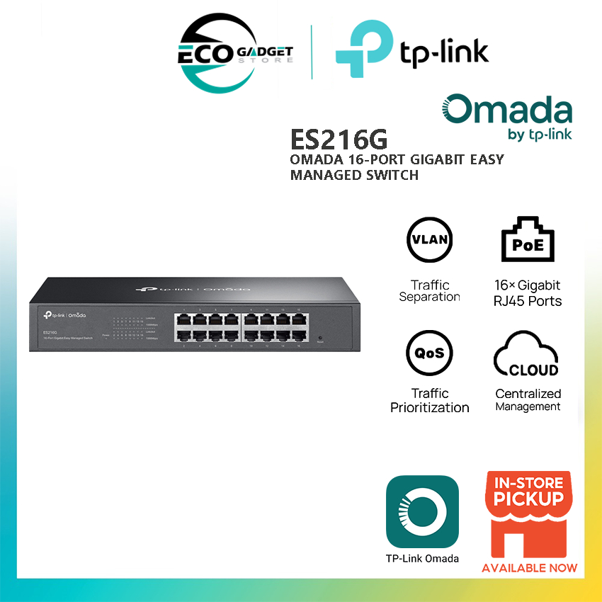 TP-Link Omada ES216G 16-Port Gigabit Easy Managed Switch