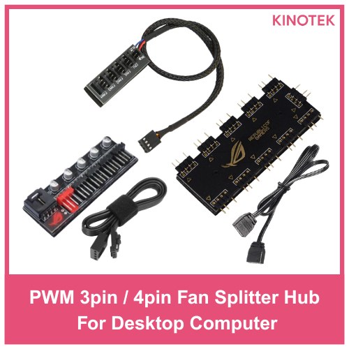 ROG พัดลม splitter hub PWM 4pin 1 in 5 out 4pin 1 in 4 out PWM 3pin 1 in 10 out