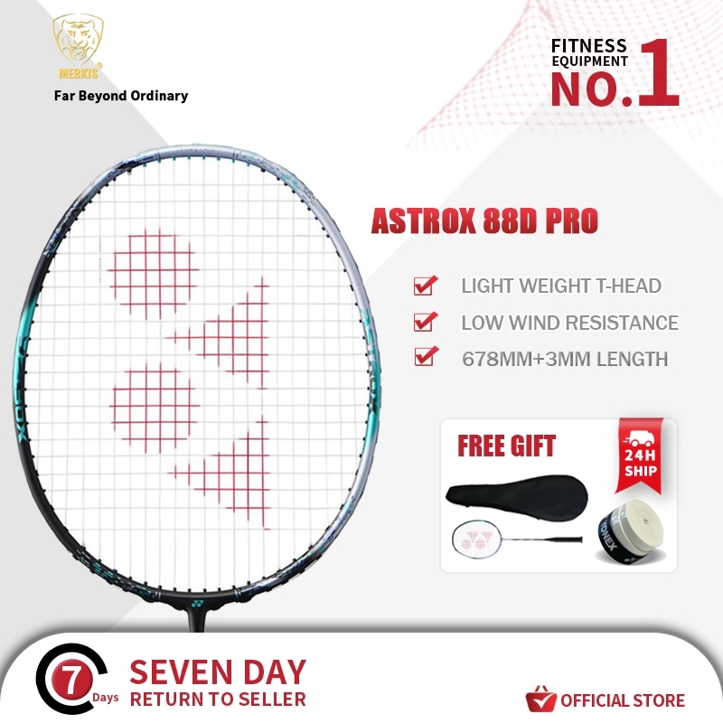 24SHIP YONEX ใหม่ ASTROX 88D PRO ไม้แบดมินตันคาร์บอนเต็มเดี่ยว 4U 26Lbs 83g ฟรีสตริงและกระเป๋า