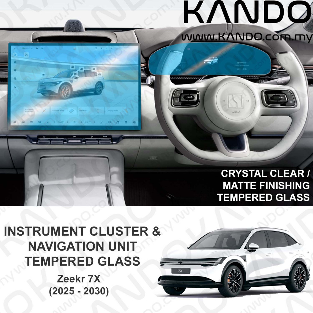 Zeekr 7X กระจกนิรภัยป้องกัน Zeekr 7X ป้องกันหน้าจอ Zeekr 7X หัวหน่วยแก้ว Zeekr 7X GPS แก้ว