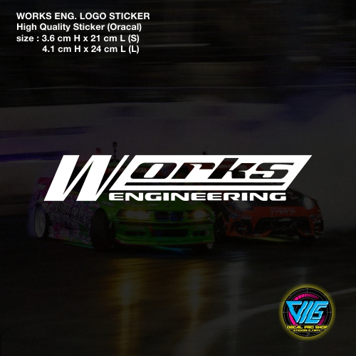 [ WORKS ENGINEERING ] สติ๊กเกอร์โลโก้ / รูปลอก (สติ๊กเกอร์คุณภาพสูง)