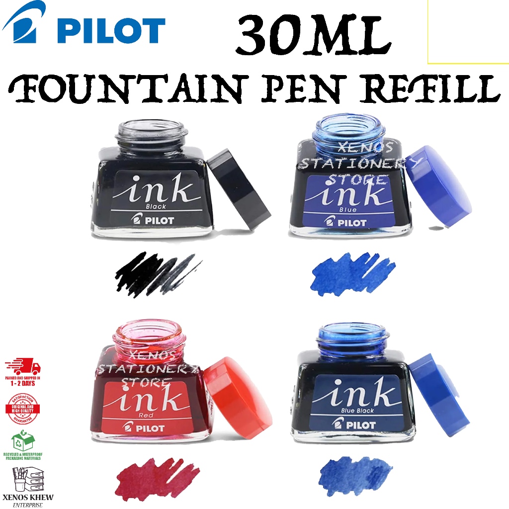 PILOT PEN FOUNTAIN PEN INK 30ML [ น้ําเงิน / ดํา / แดง ]