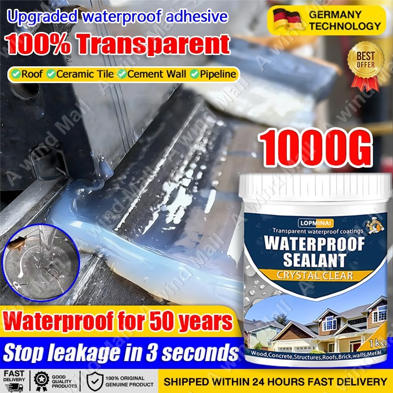 กาวกันน้ํา โปร่งใส gambo kalis air Leak-Proof เคลือบกันน้ําในห้องน้ํา เหมาะสําหรับผนังทุกประเภท