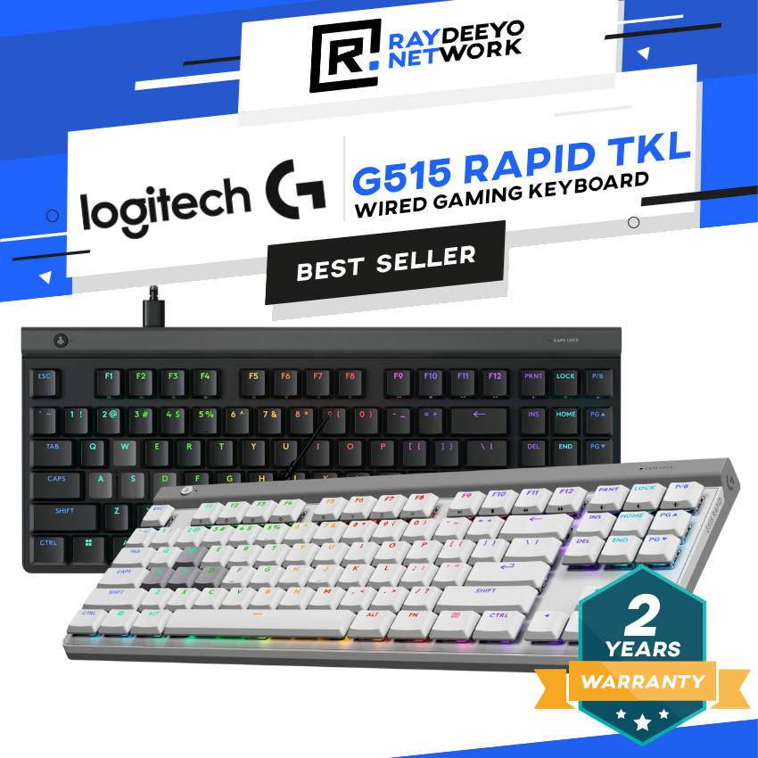 Logitech G515 RAPID TKL คีย์บอร์ดเกมอะนาล็อกแม่เหล็กรายละเอียดต่ําแบบมีสาย