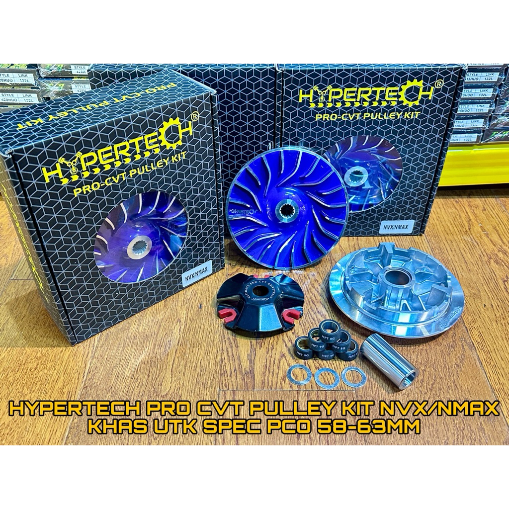 HYPERTECH PRO CVT PULLEY KIT NVX AEROX NMAX KHAS UTK SPEC PCO 58MM-63MM VARIO 125/150
