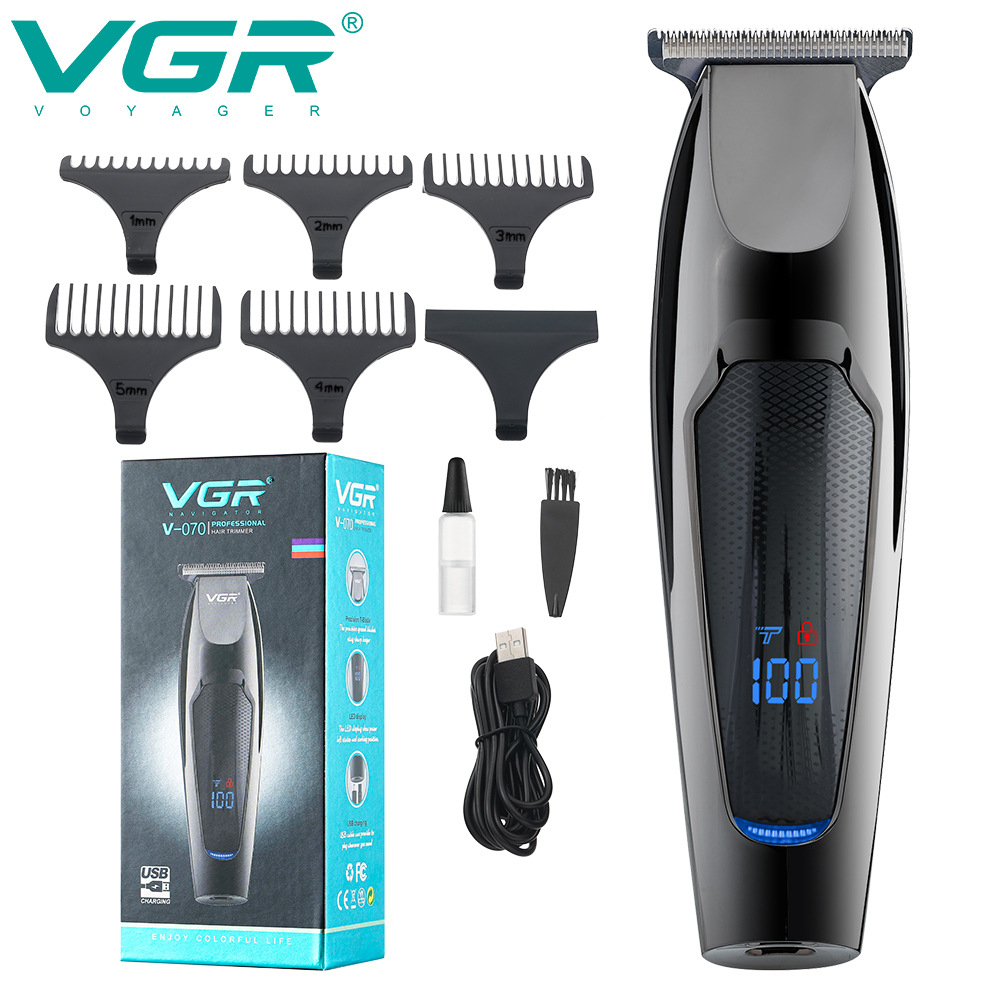 VGR V-070 เครื่องโกนหนวดไฟฟ้ากันน้ําสําหรับหนวดและถักเปีย
