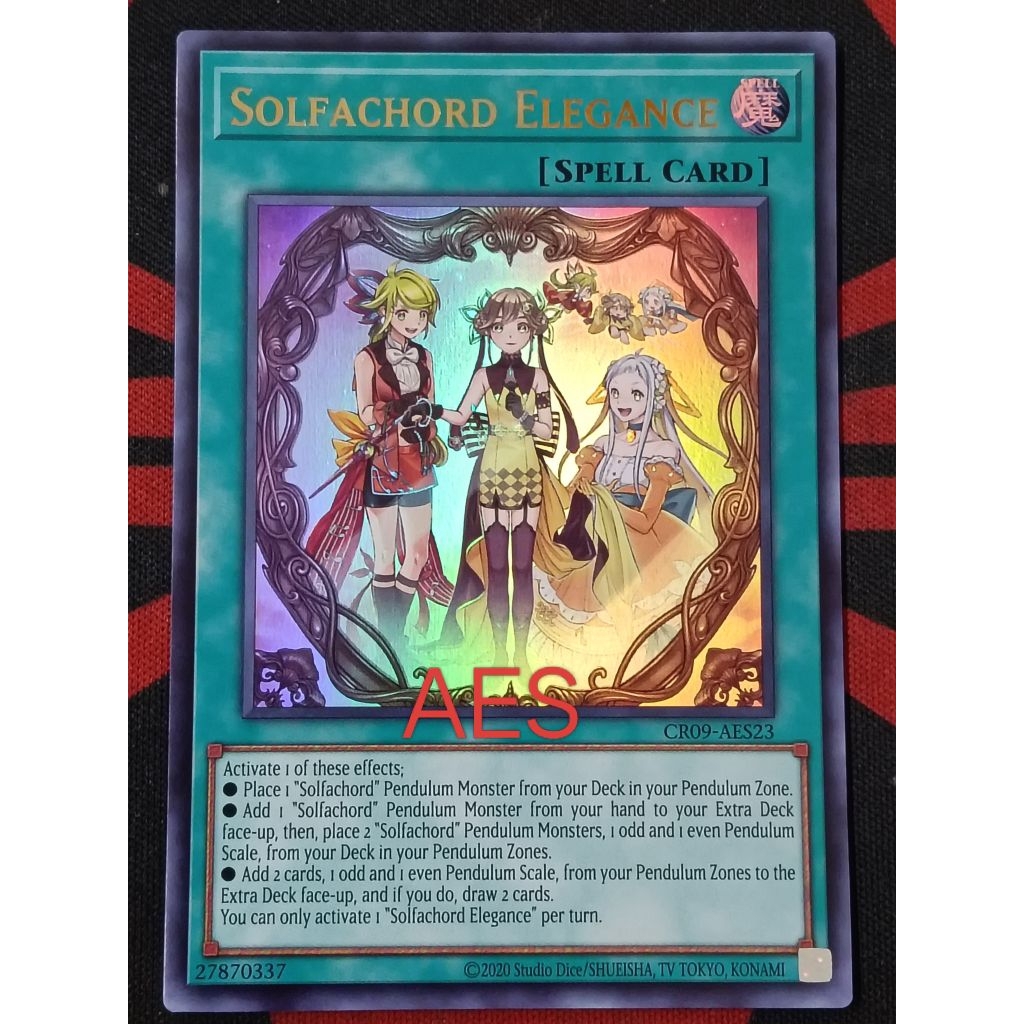 YUGIOH KONAMI CR09-AES23 CR09-AE070 Solfachord Elegance (UR)