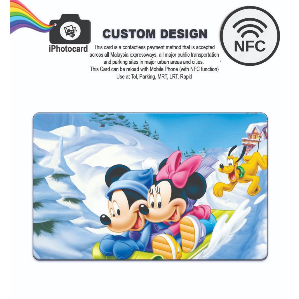บริการการพิมพ์ UV Touch N Go Card /การ์ดสมาชิก- MICKEY&MINIE DESIGN FC TNG Card NFC Touch and go car