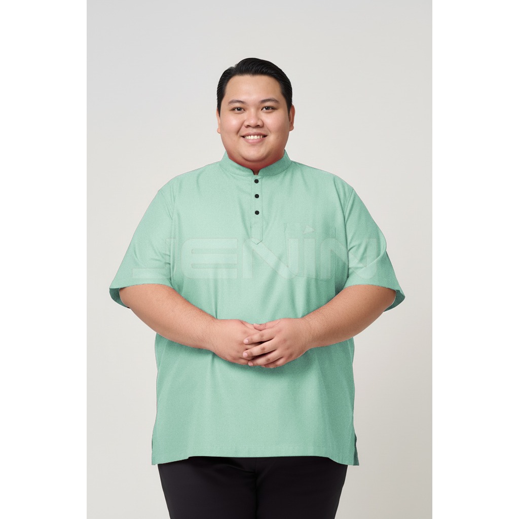 Zayn ผู้ชาย Kurta แขนสั้น Cekak Musang Comocrepe Kurta Zayn Jenin เสื้อ 2025 Raya เสื้อ