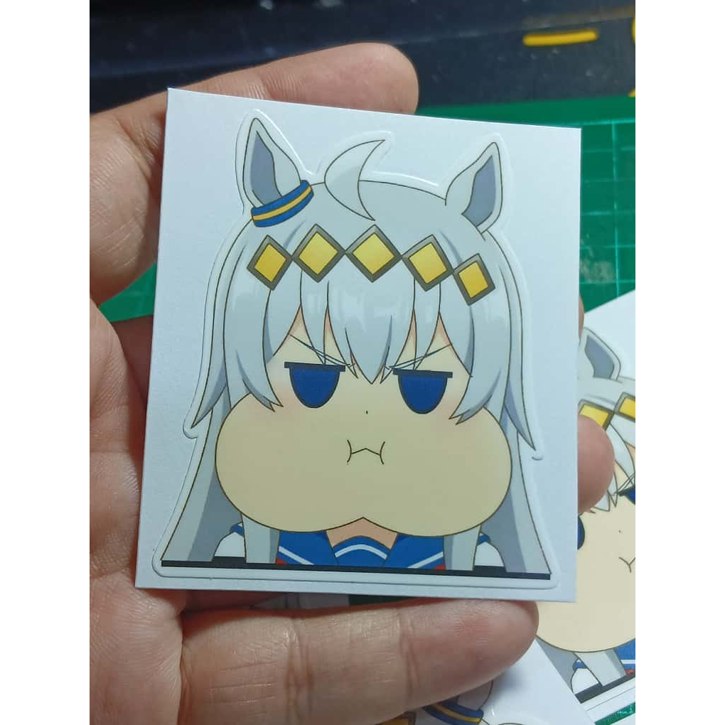 Oguri Cap Puffy Cheek Uma Musume สติ๊กเกอร์กันน้ํา