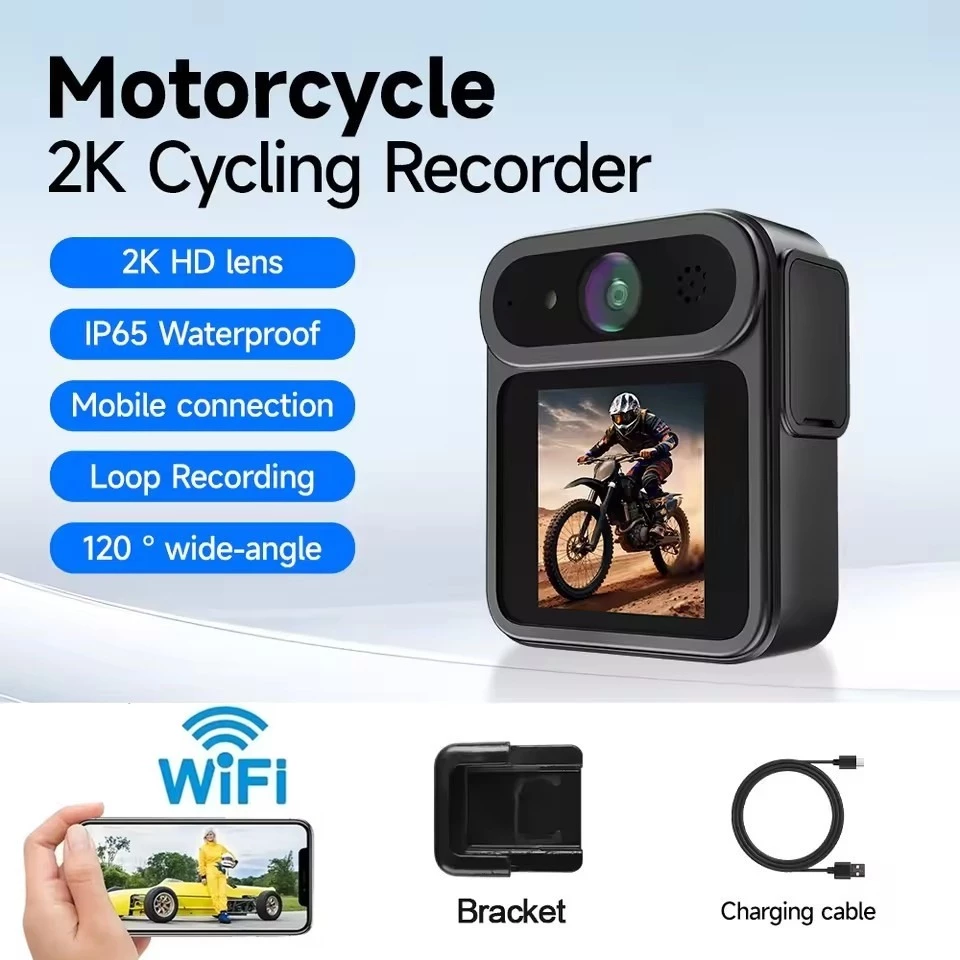 กล้องติดรถจักรยานยนต์ Wifi DVR Dash Cam เลนส์หน้า 1.3 นิ้ว