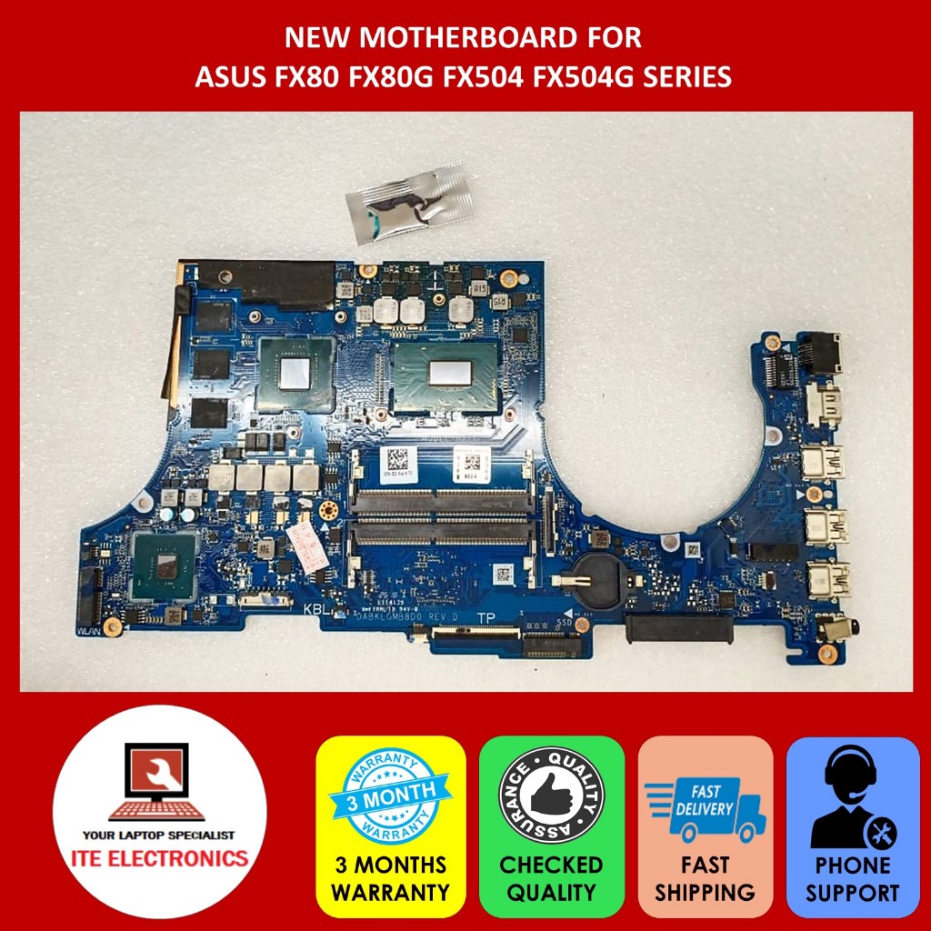 ใหม่ ASUS FX80 FX80G FX504 FX504G I5-8300H แล็ปท็อป MOTHERBOARD DABKLGMB8D0 REV:D